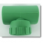 PPR zaļās plastmasas trejgabals ar slīdošo uzgriezni