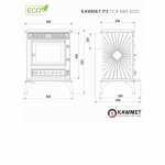 KAWMET malkas krāsniņa ECO P3KAWMET malkas krāsniņa ECO P3